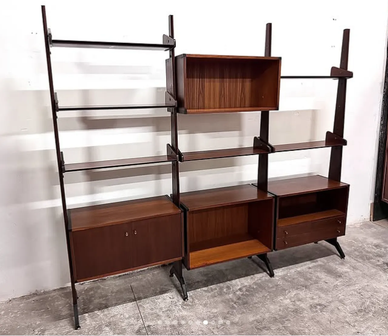 Three-module bookcase by AV Arredamenti Contemporanei, 1960s 7