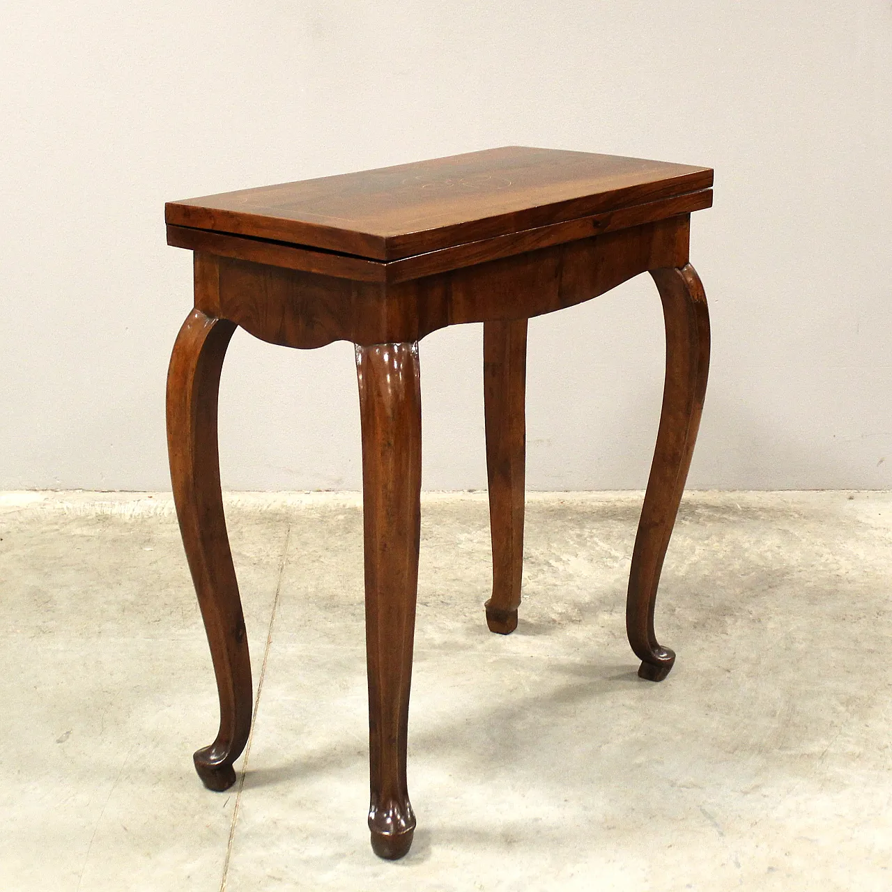 Louis XV inlaid walnut table in inlaid walnut,  '700 5