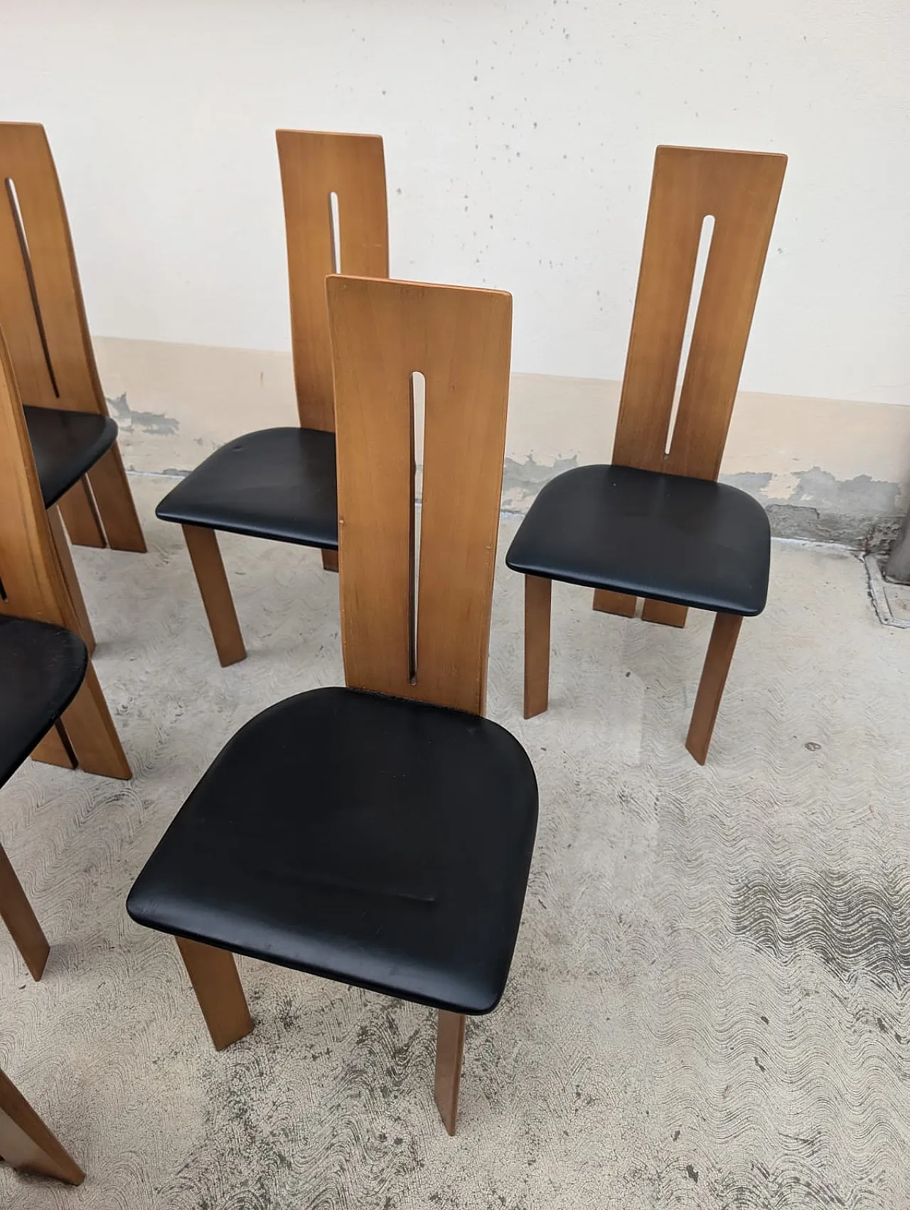 6 chairs by Mario Marenco for Mobilgirgi, 70s 3