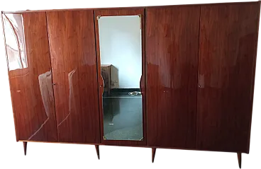 Five -door wardrobe with mirror