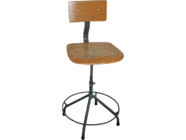 Swivel stool with back 1970