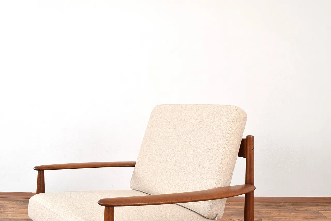 Pair of danish Teak Lounge Chairs by Grete Jalk for France & Son, 60s 11