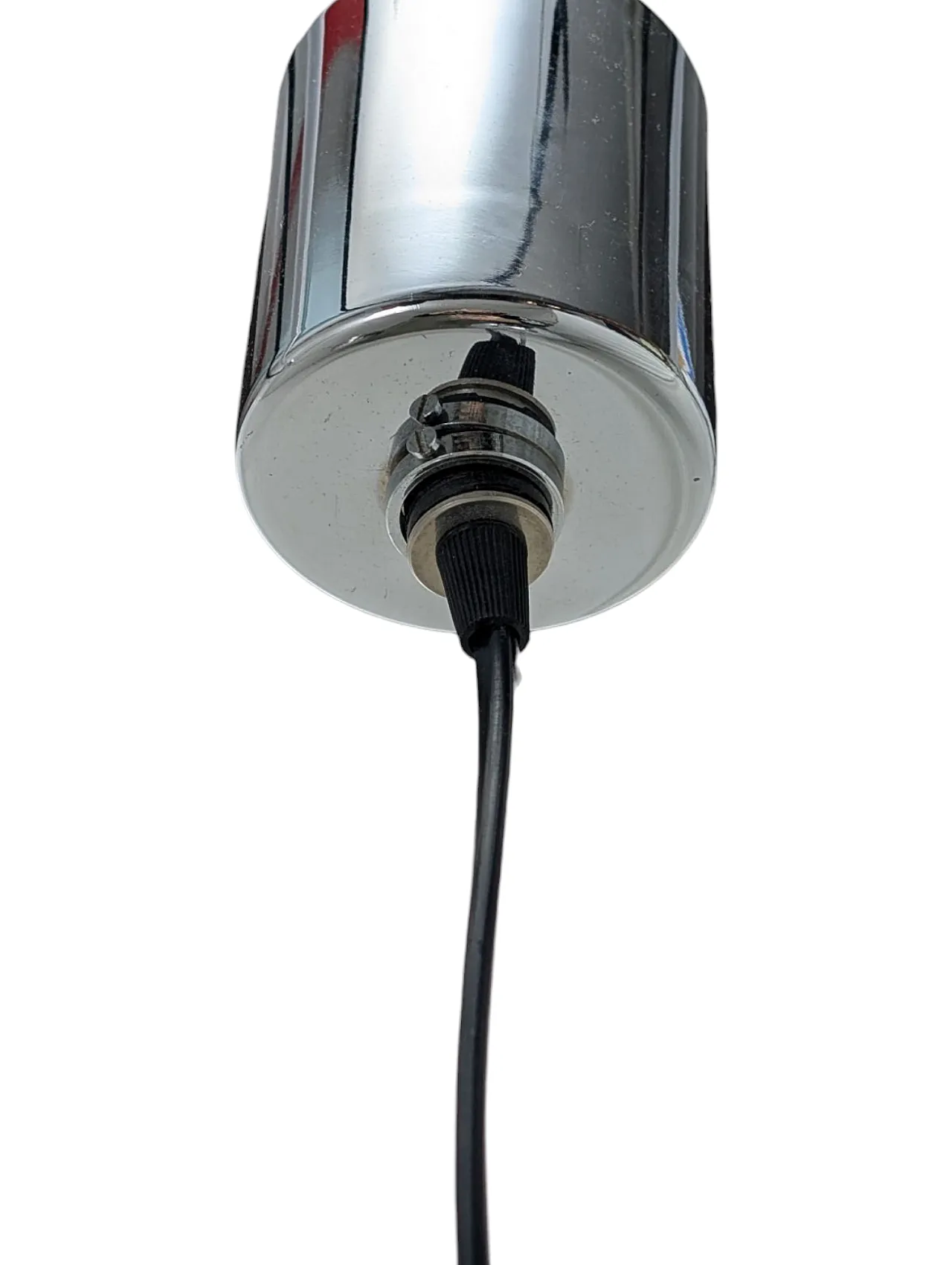 Pair of suspension lamps chromed steel,  70s 6