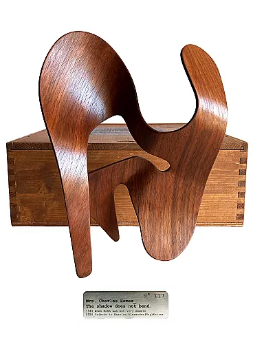 Mrs. Charles Eames_ The shadow does not bend, walnut plywood sculpture