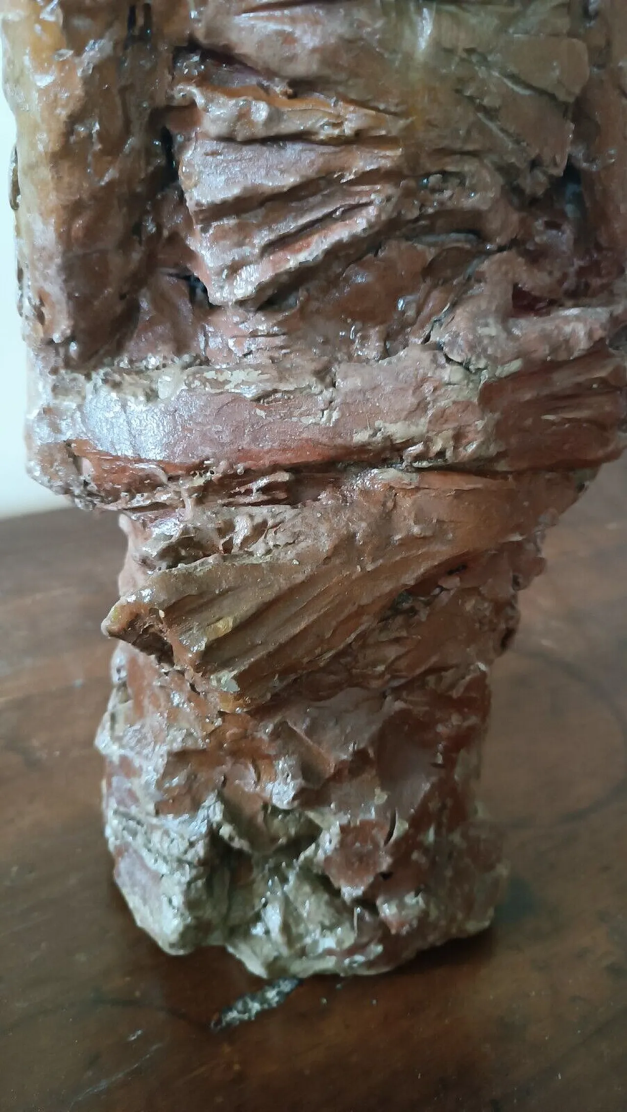 Scultura astratta figura femminile in terra cruda, fine '900 5