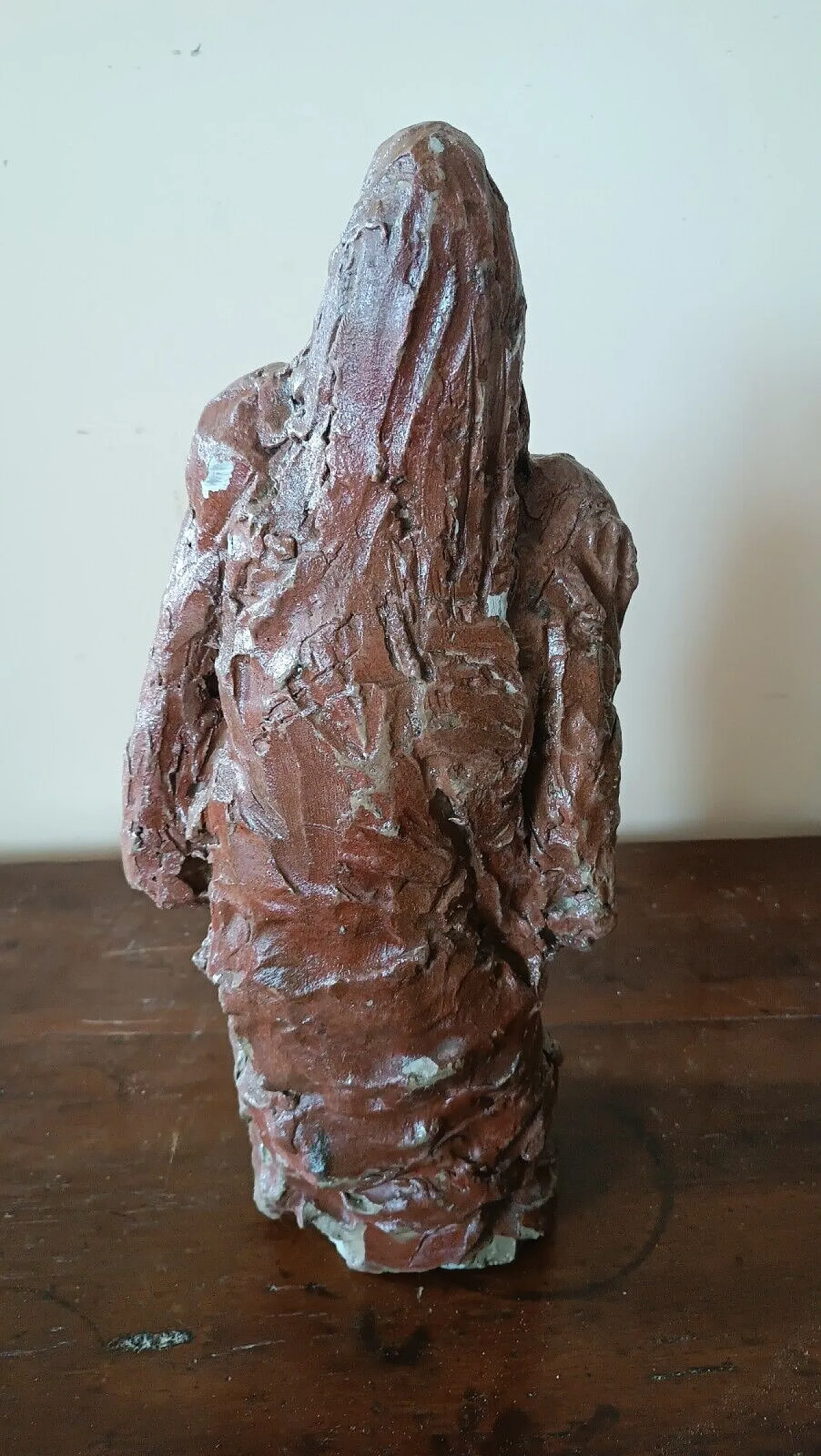 Scultura astratta figura femminile in terra cruda, fine '900 8