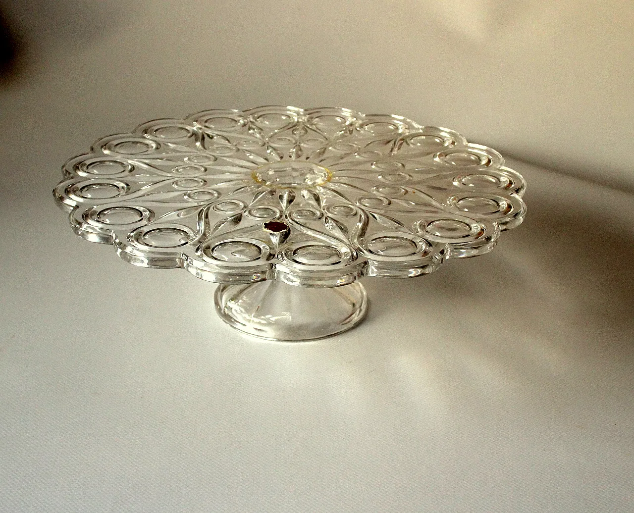 Lead crystal glass cake plate by Nachtmann, 70s 4