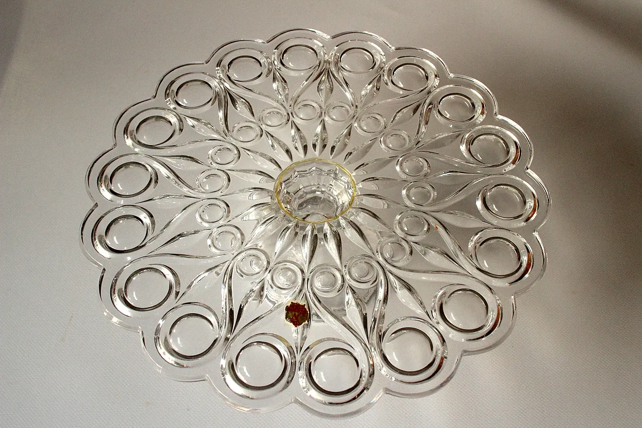 Lead crystal glass cake plate by Nachtmann, 70s 5