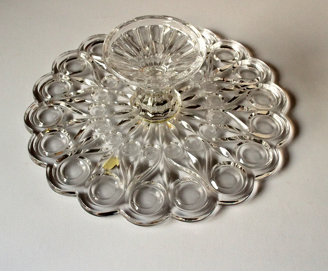 Lead crystal glass cake plate by Nachtmann, 70s 6