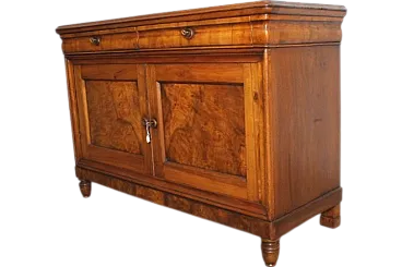 Sideboard Charles X in solid walnut Bologna, early 19th century