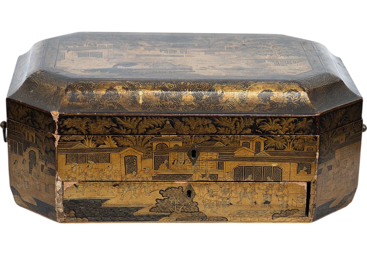 Jewelry box Napoleon III Papier Machè, France, 19th century 9