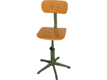 Swivel stool with back, 70s