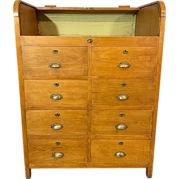 Mobile Field A Serrandina beech 8 drawers, 50s