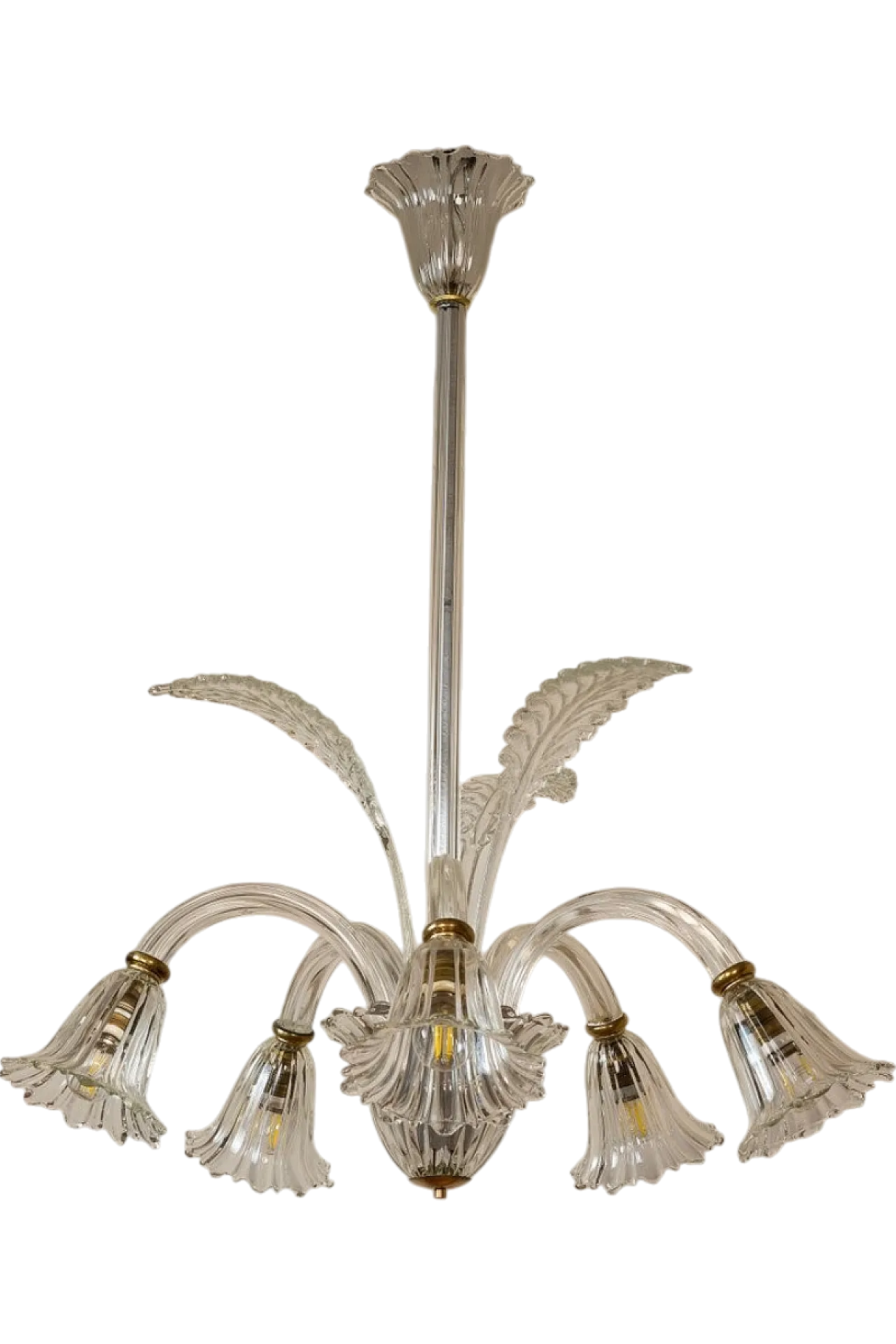 Murano glass chandelier by Barovier & Toso, 1940s 13