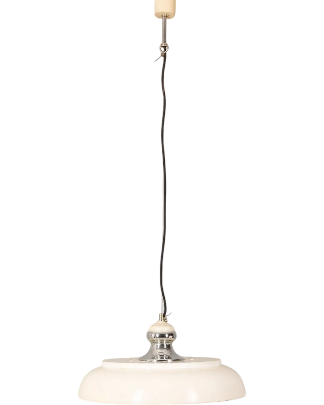 Chandelier in white metal, 1970s 9