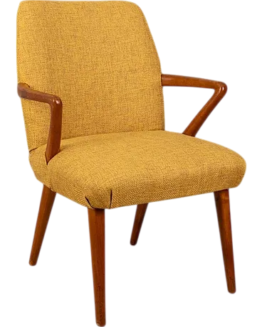 Armchair in yellow fabric, 1960s