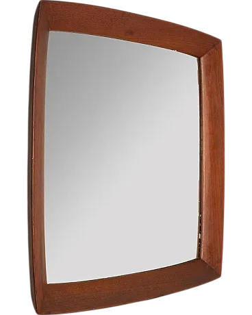 Square mirror in teak, 1960s