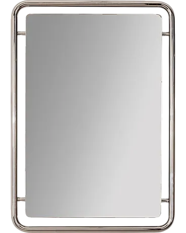 Wall Mirror in chromed metal, 1970s