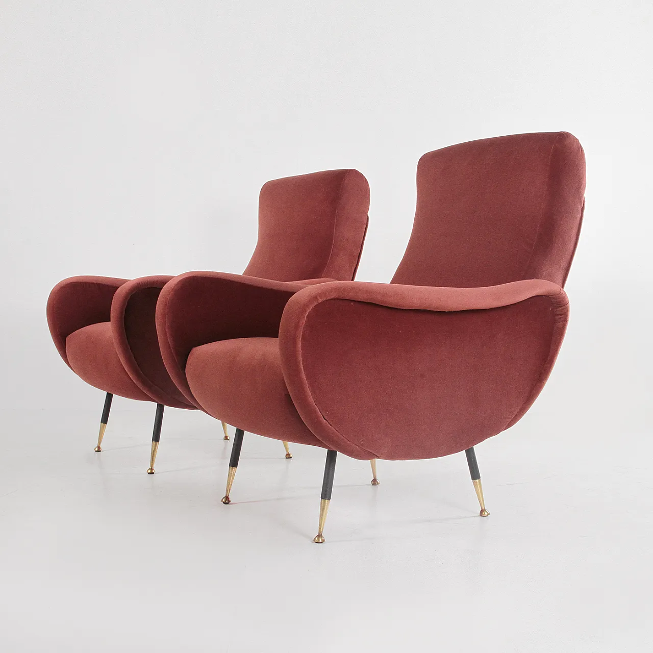 Pair of Lady style armchairs by Marco Zanuso, 1960s 9