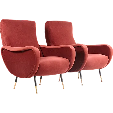 Pair of Lady style armchairs by Marco Zanuso, 1960s