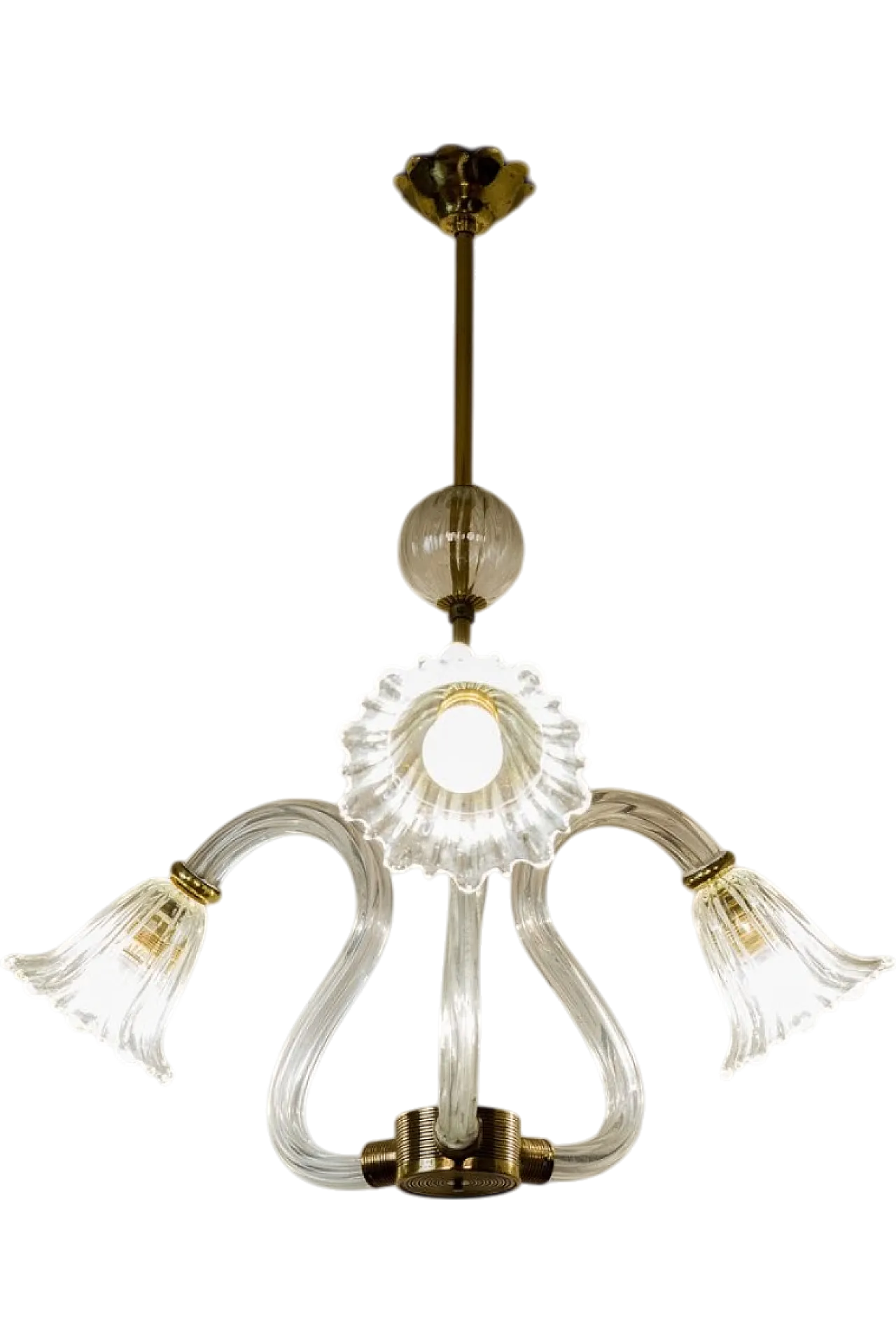 Murano glass chandelier by Barovier & Toso, 1930s 11