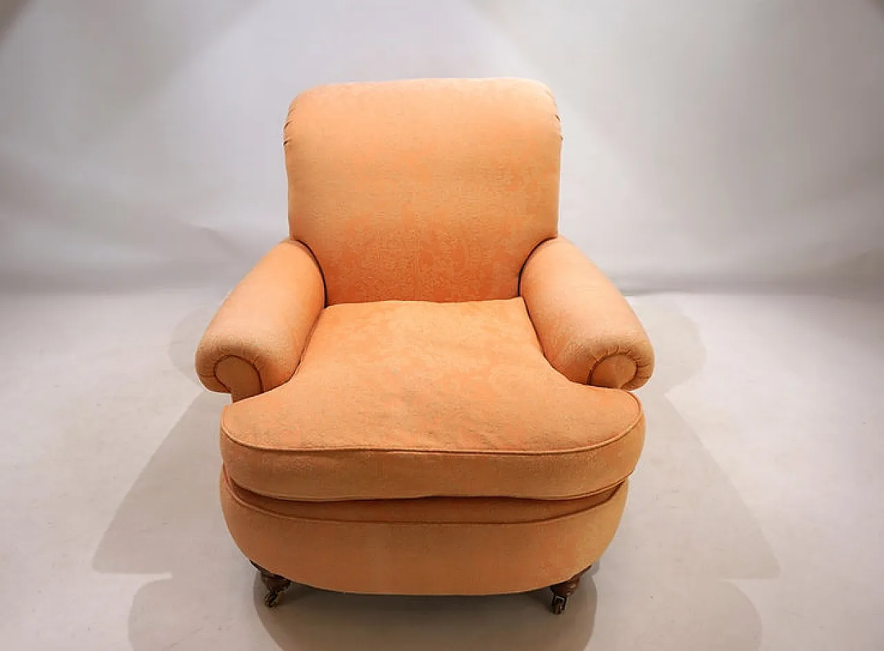 Armchair with deep seat in the style of Howard & Sons, 20th century 10