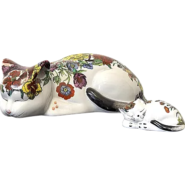 Cat and Kitten by Piero Fornasetti for Fornasetti Milan, 1960s