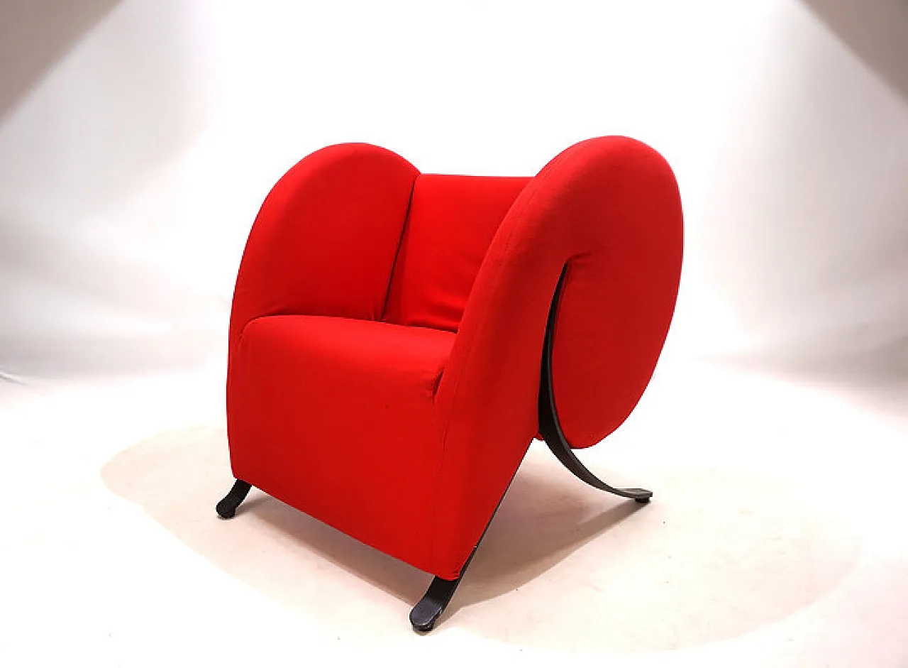 Arflex Virgola lounge chair by Jaacov Kaufman, 1990s 8