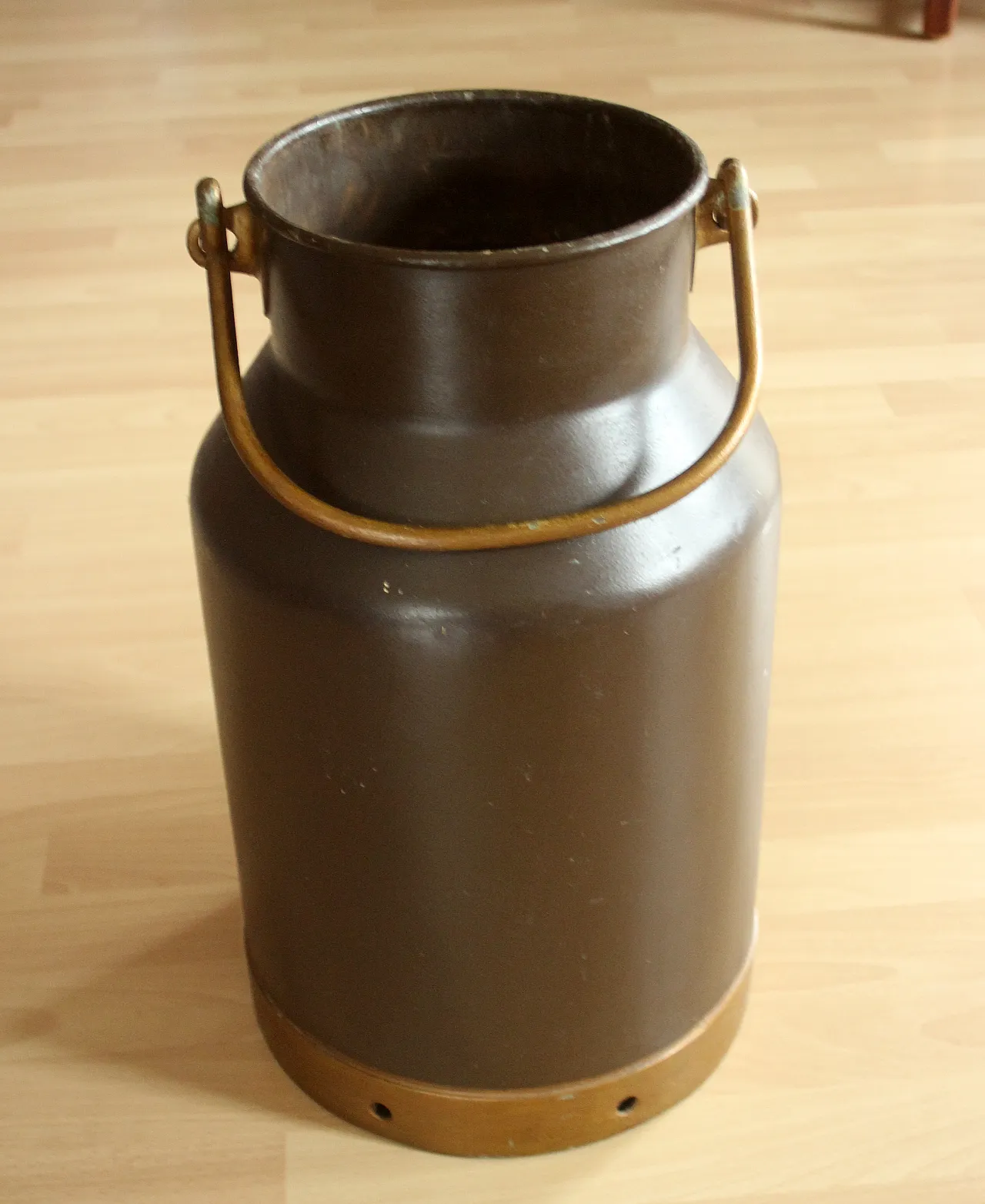 Old german metal milk can umbrella stand, 60s 5