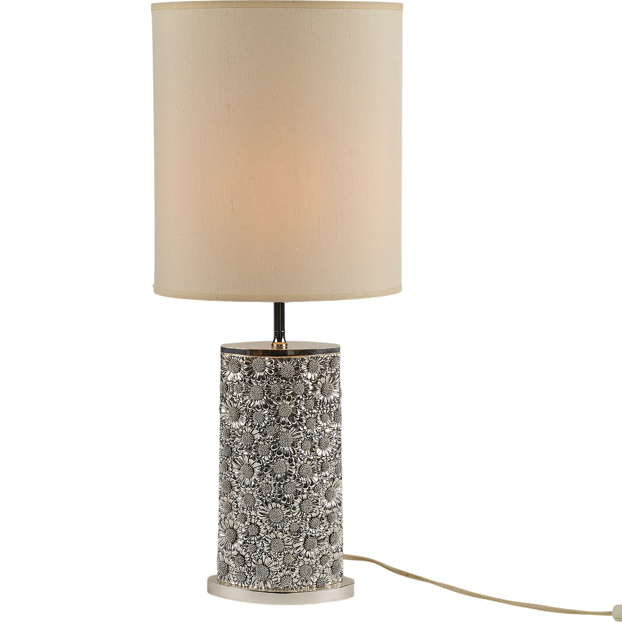 Silver-plated rolled metal lamp by Stilarte, late 20th century 9