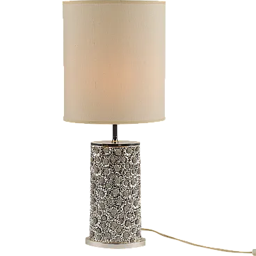 Silver-plated rolled metal lamp by Stilarte, late 20th century