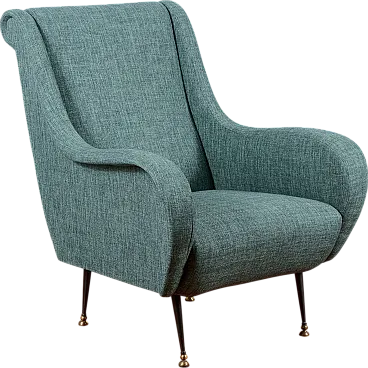 Fabric armchair, late 20th century