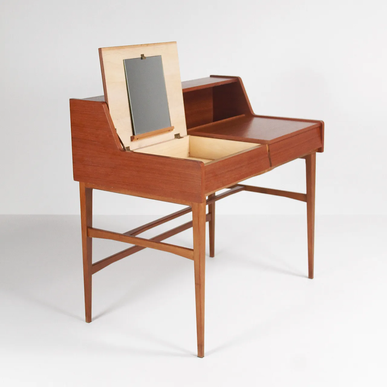 Toeletta/scrittoio in teak con cassetto, anni '60 2