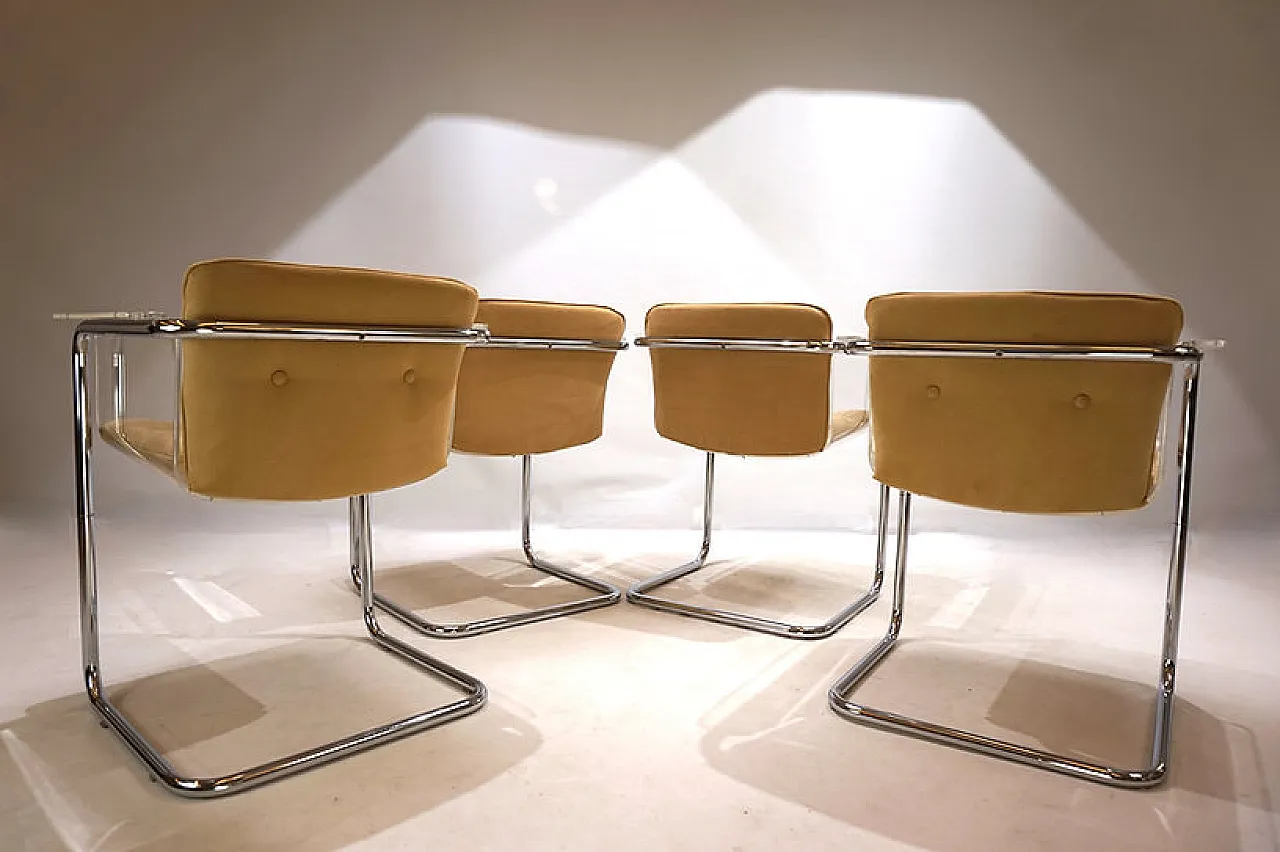 4 Tecta Plexiglas dining chairs by Hans Könecke, 1960s 11