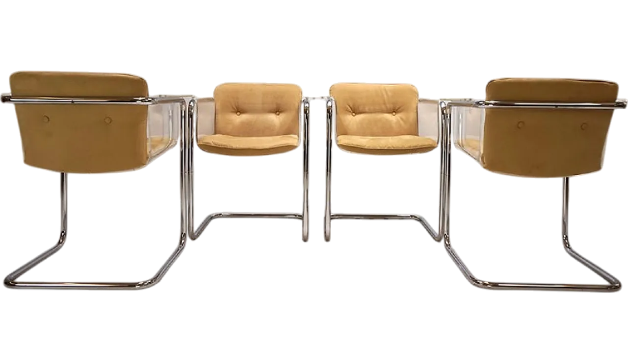 4 Tecta Plexiglas dining chairs by Hans Könecke, 1960s 16