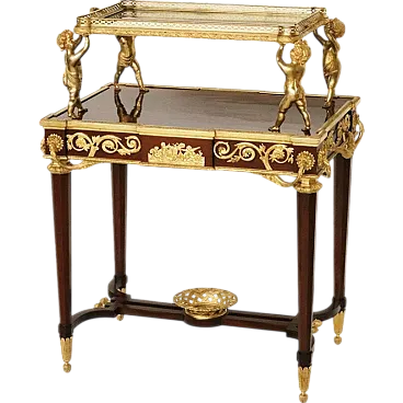 Francois Lincke Louis XVI two-tier side table, late 19th century