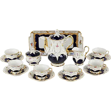 B-Form Porcelain Mocha Service by Meissen, 20th century