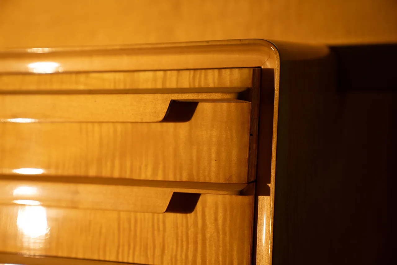 Wood and glass console table in the Vittorio Dassi style, 1960s 5