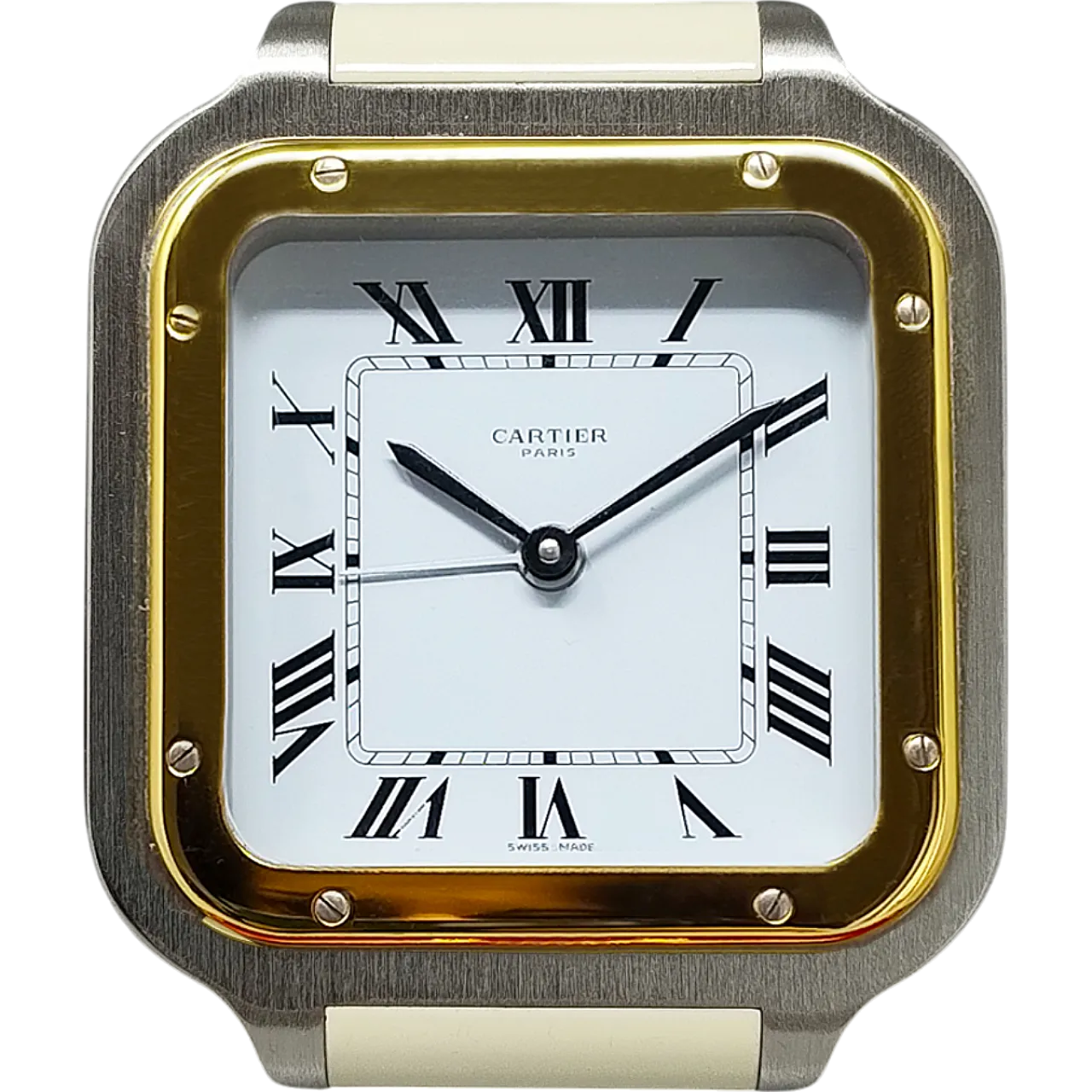 Cartier Santos Alarm Clock Penduclette, Swiss, 1980s 10