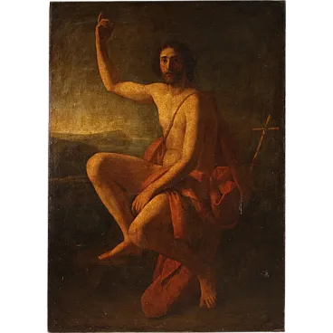 After Guido Reni, Saint John the Baptist, oil on canvas, 19th century