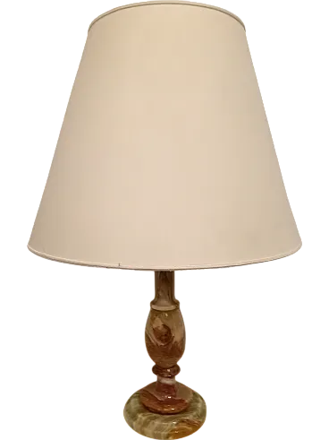 Table lamp in Green Onyx