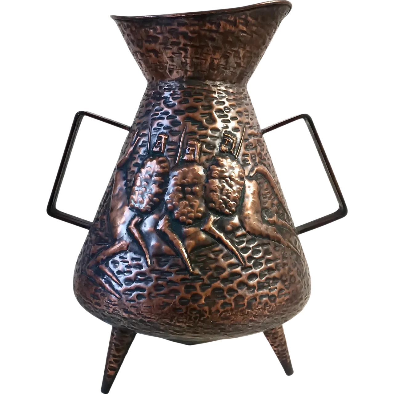 Copper Umbrella Stand  Vase Attr. to Angelo Bragalini, Italy, 1960s 16