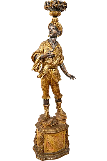 Venetian Moro polychrome wood sculpture, 20th century