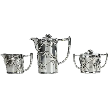 Japanese silver tea set, 20th century