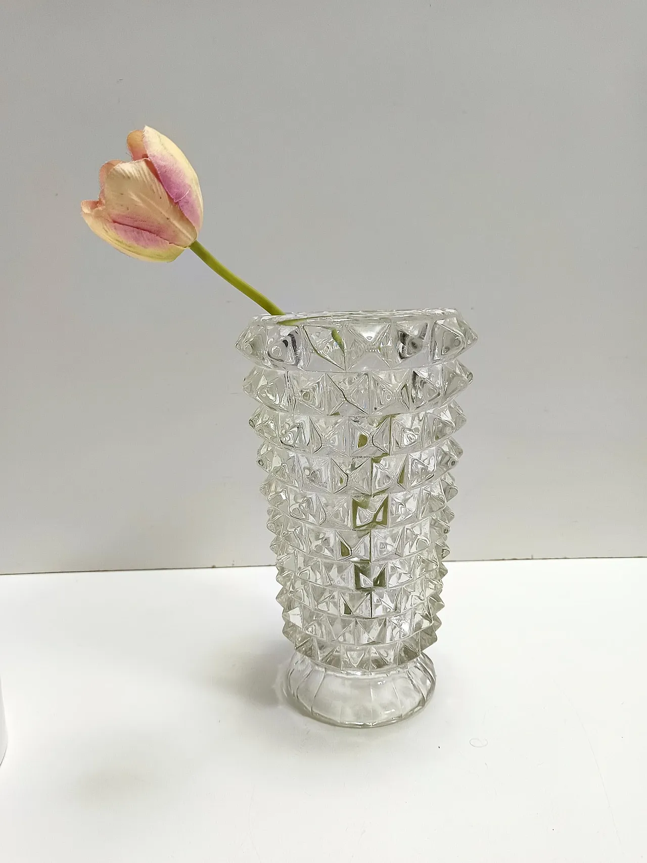 Rostrated Murano glass vase attr. to Ercole Barovier, 1940s 2