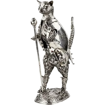 Günther Grungessel Silver Puss in Boots for Hannau, 19th century