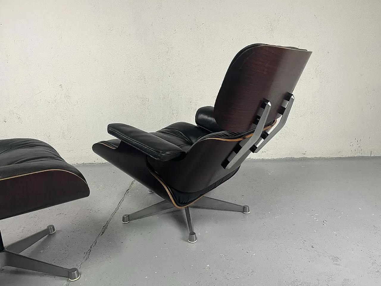 Armchair with footstool by Charles Eames, 1970s 4