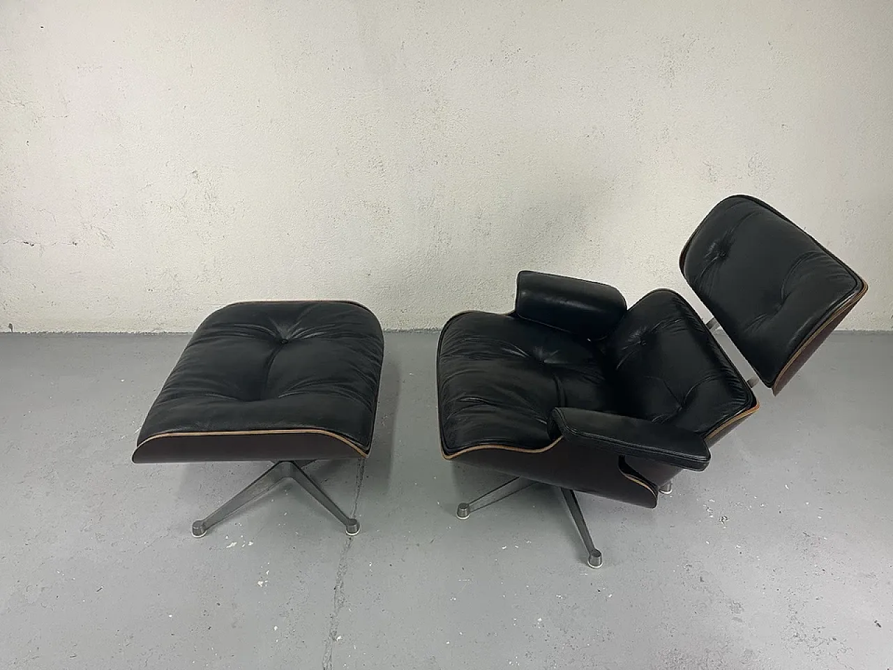 Armchair with footstool by Charles Eames, 1970s 12