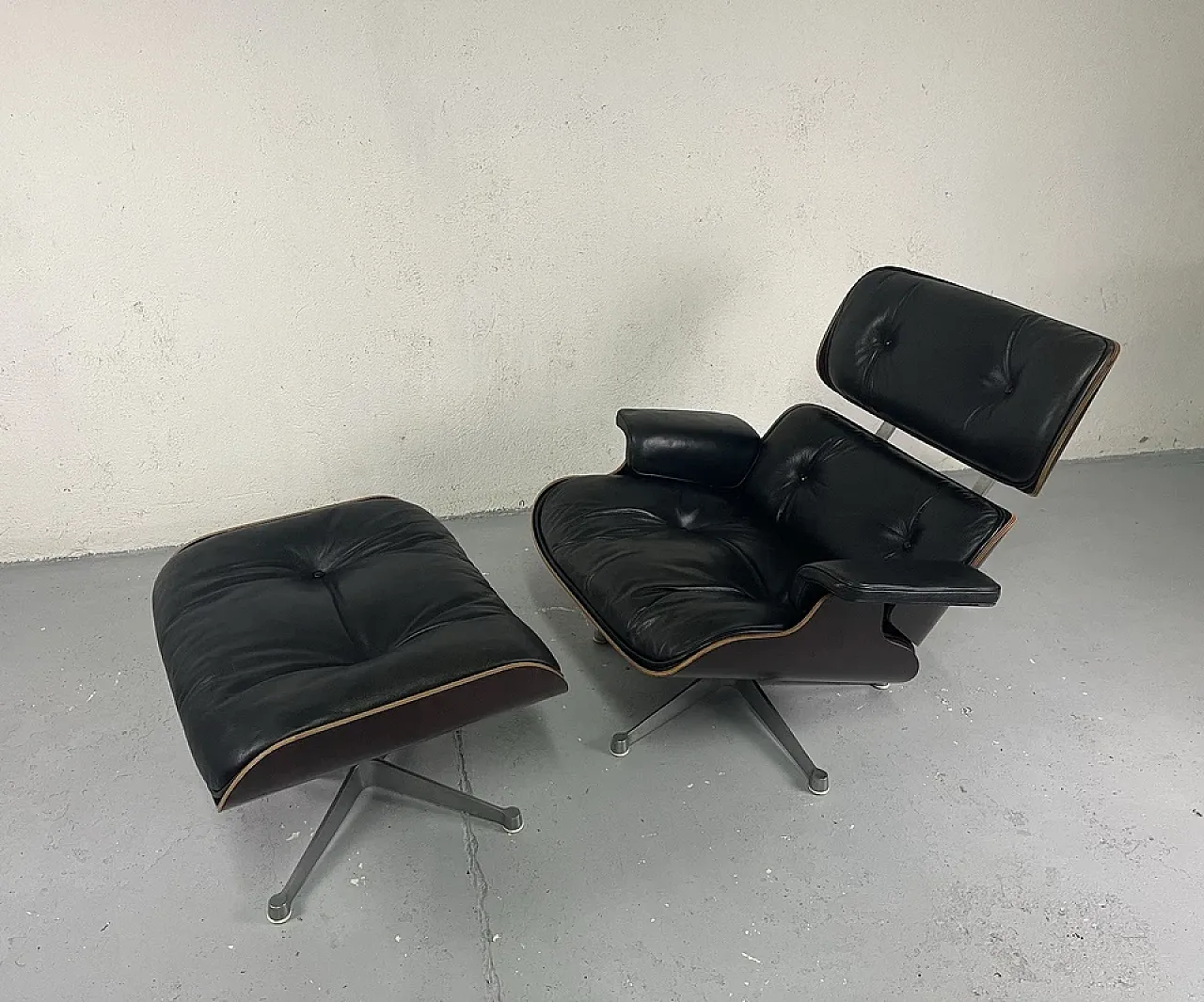 Armchair with footstool by Charles Eames, 1970s 13