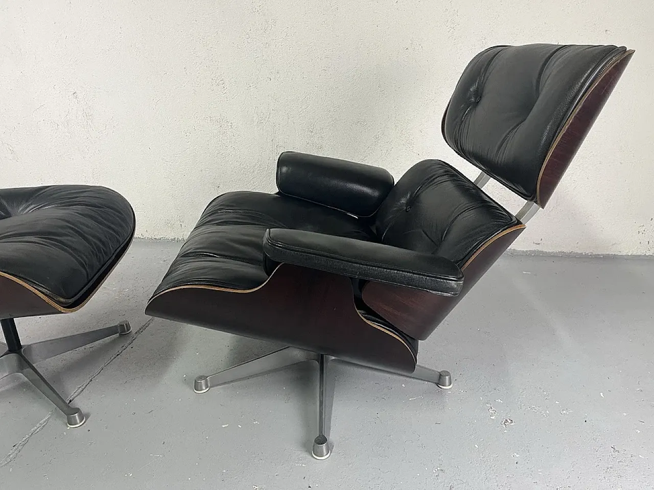 Armchair with footstool by Charles Eames, 1970s 14